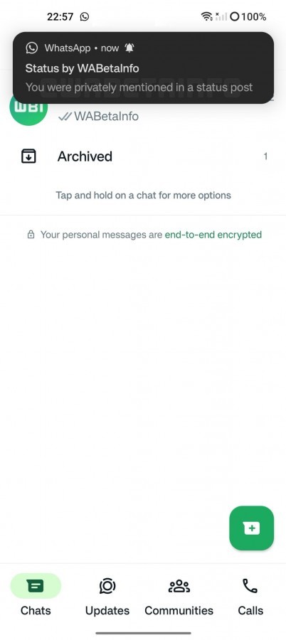 WhatsApp Beta for Android brings in Mentions of Status Update Features